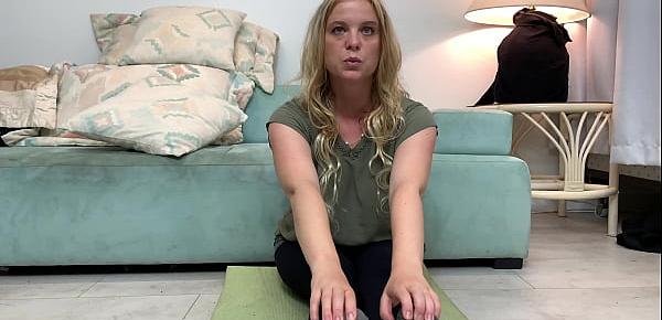  Stepmom gets fucked by stepson while doing yoga to help his porn addiction - Erin Electra